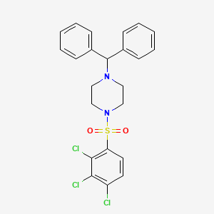 molecular formula C23H21Cl3N2O2S B3406957 1-(Diphenylmethyl)-4-(2,3,4-trichlorobenzenesulfonyl)piperazine CAS No. 459179-19-2