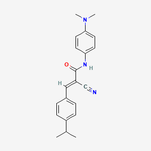 molecular formula C21H23N3O B3406966 (2E)-2-cyano-N-[4-(dimethylamino)phenyl]-3-[4-(propan-2-yl)phenyl]prop-2-enamide CAS No. 464905-33-7