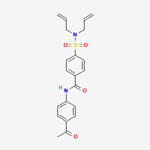 N-(4-acetylphenyl)-4-(N,N-diallylsulfamoyl)benzamide