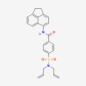 molecular formula C25H24N2O3S B3407027 4-(N,N-diallylsulfamoyl)-N-(1,2-dihydroacenaphthylen-5-yl)benzamide CAS No. 476626-50-3