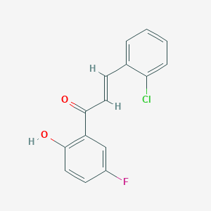 molecular formula C15H10ClFO2 B3407086 (2E)-3-(2-chlorophenyl)-1-(5-fluoro-2-hydroxyphenyl)prop-2-en-1-one CAS No. 488825-67-8