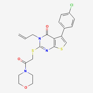 5-(4-chlorophenyl)-2-{[2-(morpholin-4-yl)-2-oxoethyl]sulfanyl}-3-(prop-2-en-1-yl)-3H,4H-thieno[2,3-d]pyrimidin-4-one