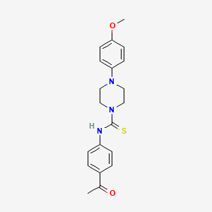 molecular formula C20H23N3O2S B3407099 N-(4-acetylphenyl)-4-(4-methoxyphenyl)piperazine-1-carbothioamide CAS No. 496777-40-3