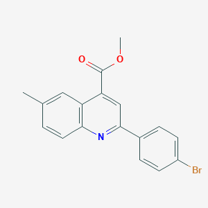 molecular formula C18H14BrNO2 B340714 Methyl 2-(4-bromophenyl)-6-methylquinoline-4-carboxylate 