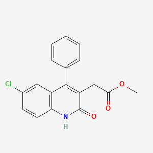 molecular formula C18H14ClNO3 B3407140 Methyl 2-(6-chloro-2-oxo-4-phenyl-1,2-dihydroquinolin-3-yl)acetate CAS No. 51505-11-4