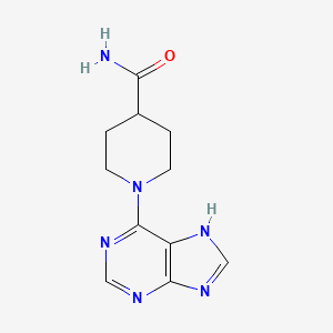 molecular formula C11H14N6O B3407164 1-(7H-purin-6-yl)piperidine-4-carboxamide CAS No. 537667-04-2