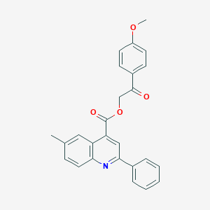 molecular formula C26H21NO4 B340717 2-(4-Methoxyphenyl)-2-oxoethyl 6-methyl-2-phenyl-4-quinolinecarboxylate 