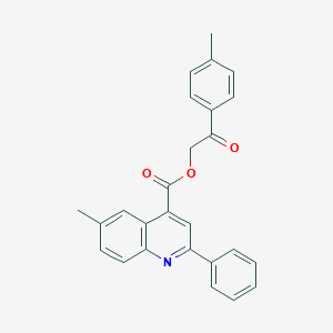 molecular formula C26H21NO3 B340718 2-(4-Methylphenyl)-2-oxoethyl 6-methyl-2-phenyl-4-quinolinecarboxylate 