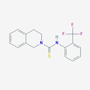 molecular formula C17H15F3N2S B3407214 N-(2-(trifluoromethyl)phenyl)-3,4-dihydroisoquinoline-2(1H)-carbothioamide CAS No. 575493-14-0