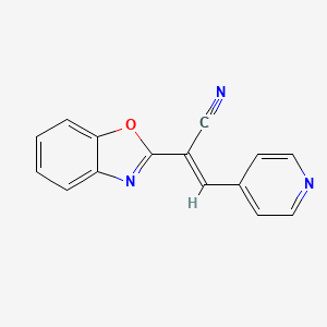 (2E)-2-(1,3-benzoxazol-2-yl)-3-(pyridin-4-yl)prop-2-enenitrile