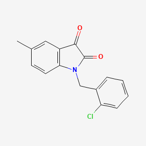 molecular formula C16H12ClNO2 B3407231 1-(2-chlorobenzyl)-5-methyl-1H-indole-2,3-dione CAS No. 604803-78-3