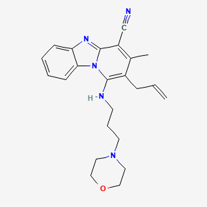 molecular formula C23H27N5O B3407256 2-Allyl-3-methyl-1-((3-morpholinopropyl)amino)benzo[4,5]imidazo[1,2-a]pyridine-4-carbonitrile CAS No. 612037-66-8