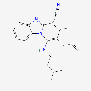 2-Allyl-1-(isopentylamino)-3-methylpyrido(1,2-A)benzimidazole-4-carbonitrile