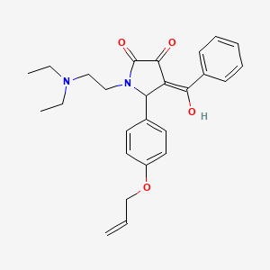 molecular formula C26H30N2O4 B3407274 5-(4-(allyloxy)phenyl)-4-benzoyl-1-(2-(diethylamino)ethyl)-3-hydroxy-1H-pyrrol-2(5H)-one CAS No. 618087-74-4