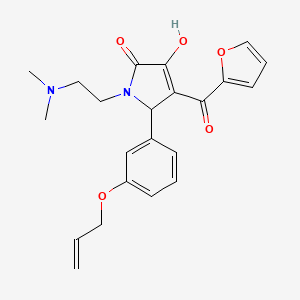 molecular formula C22H24N2O5 B3407295 1-[2-(dimethylamino)ethyl]-4-(furan-2-carbonyl)-3-hydroxy-5-[3-(prop-2-en-1-yloxy)phenyl]-2,5-dihydro-1H-pyrrol-2-one CAS No. 619273-04-0