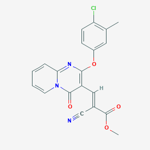 molecular formula C20H14ClN3O4 B3407297 methyl (2E)-3-[2-(4-chloro-3-methylphenoxy)-4-oxo-4H-pyrido[1,2-a]pyrimidin-3-yl]-2-cyanoprop-2-enoate CAS No. 620108-00-1