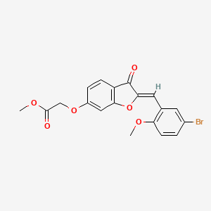 (Z)-methyl 2-((2-(5-bromo-2-methoxybenzylidene)-3-oxo-2,3-dihydrobenzofuran-6-yl)oxy)acetate