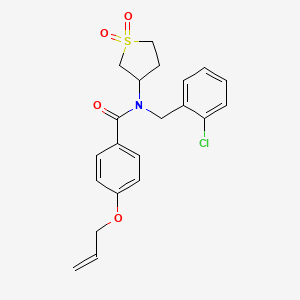 molecular formula C21H22ClNO4S B3407324 4-(allyloxy)-N-(2-chlorobenzyl)-N-(1,1-dioxidotetrahydrothiophen-3-yl)benzamide CAS No. 620560-84-1