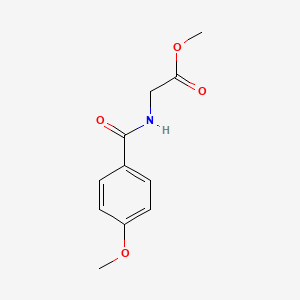 molecular formula C11H13NO4 B3407334 Methyl 2-(4-methoxybenzamido)acetate CAS No. 62086-71-9