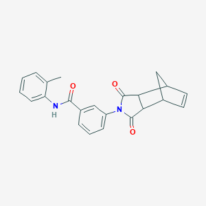 molecular formula C23H20N2O3 B340735 3-(1,3-dioxo-1,3,3a,4,7,7a-hexahydro-2H-4,7-methanoisoindol-2-yl)-N-(2-methylphenyl)benzamide 