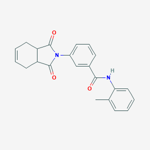 molecular formula C22H20N2O3 B340736 3-(1,3-dioxo-1,3,3a,4,7,7a-hexahydro-2H-isoindol-2-yl)-N-(2-methylphenyl)benzamide 