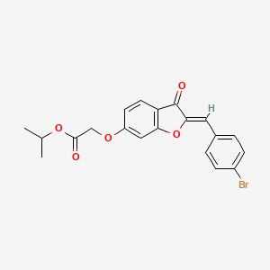 molecular formula C20H17BrO5 B3407372 (Z)-isopropyl 2-((2-(4-bromobenzylidene)-3-oxo-2,3-dihydrobenzofuran-6-yl)oxy)acetate CAS No. 622806-16-0