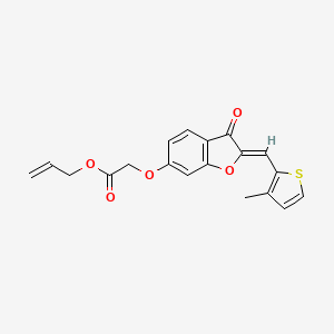 (Z)-allyl 2-((2-((3-methylthiophen-2-yl)methylene)-3-oxo-2,3-dihydrobenzofuran-6-yl)oxy)acetate