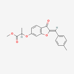 (Z)-methyl 2-((2-(4-methylbenzylidene)-3-oxo-2,3-dihydrobenzofuran-6-yl)oxy)propanoate