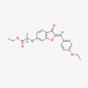 (Z)-ethyl 2-((2-(4-ethoxybenzylidene)-3-oxo-2,3-dihydrobenzofuran-6-yl)oxy)propanoate