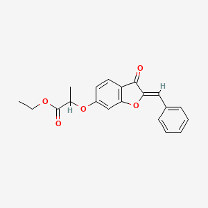 (Z)-ethyl 2-((2-benzylidene-3-oxo-2,3-dihydrobenzofuran-6-yl)oxy)propanoate