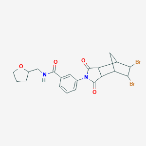 3-(5,6-dibromo-1,3-dioxooctahydro-2H-4,7-methanoisoindol-2-yl)-N-(tetrahydrofuran-2-ylmethyl)benzamide