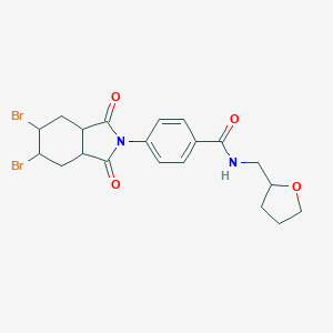4-(5,6-dibromo-1,3-dioxooctahydro-2H-isoindol-2-yl)-N-(tetrahydro-2-furanylmethyl)benzamide