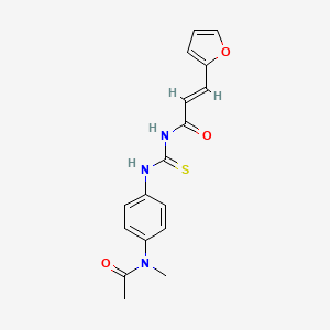 molecular formula C17H17N3O3S B3407431 (2E)-N-({4-[acetyl(methyl)amino]phenyl}carbamothioyl)-3-(furan-2-yl)prop-2-enamide CAS No. 642977-99-9