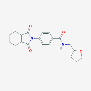 molecular formula C20H24N2O4 B340744 4-(1,3-Dioxo-octahydro-isoindol-2-yl)-N-(tetrahydro-furan-2-ylmethyl)-benzamide 
