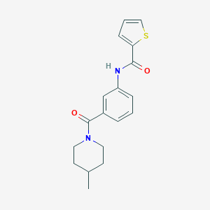 molecular formula C18H20N2O2S B340747 N-{3-[(4-methylpiperidin-1-yl)carbonyl]phenyl}thiophene-2-carboxamide 