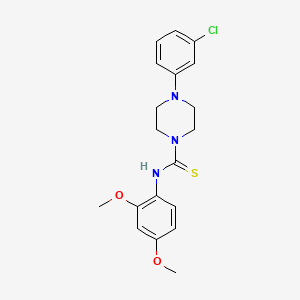4-(3-chlorophenyl)-N-(2,4-dimethoxyphenyl)piperazine-1-carbothioamide
