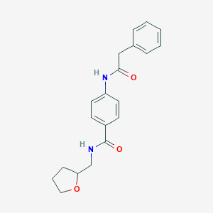 molecular formula C20H22N2O3 B340749 4-[(phenylacetyl)amino]-N-(tetrahydro-2-furanylmethyl)benzamide 