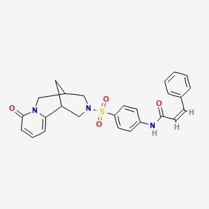 molecular formula C26H25N3O4S B3407500 (Z)-N-(4-((8-oxo-5,6-dihydro-1H-1,5-methanopyrido[1,2-a][1,5]diazocin-3(2H,4H,8H)-yl)sulfonyl)phenyl)-3-phenylacrylamide CAS No. 681270-88-2