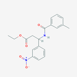 Ethyl 3-[(3-methylphenyl)formamido]-3-(3-nitrophenyl)propanoate