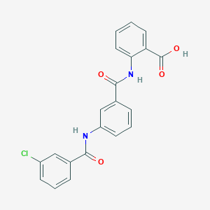 molecular formula C21H15ClN2O4 B340751 2-({3-[(3-Chlorobenzoyl)amino]benzoyl}amino)benzoic acid 
