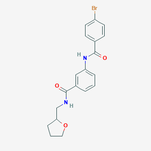 molecular formula C19H19BrN2O3 B340753 3-[(4-bromobenzoyl)amino]-N-(tetrahydrofuran-2-ylmethyl)benzamide 