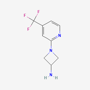 molecular formula C9H10F3N3 B3407603 1-[4-(Trifluoromethyl)pyridin-2-yl]azetidin-3-amine CAS No. 756501-35-6