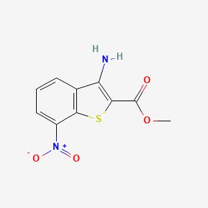 molecular formula C10H8N2O4S B3407617 Methyl 3-amino-7-nitro-1-benzothiophene-2-carboxylate CAS No. 76878-17-6