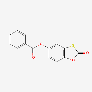 molecular formula C14H8O4S B3407618 2-Oxobenzo[d][1,3]oxathiol-5-yl benzoate CAS No. 7735-57-1