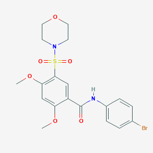 molecular formula C19H21BrN2O6S B340762 N-(4-bromophenyl)-2,4-dimethoxy-5-(4-morpholinylsulfonyl)benzamide 