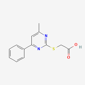 Acetic acid, ((4-methyl-6-phenyl-2-pyrimidinyl)thio)-