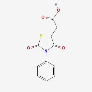 molecular formula C11H9NO4S B3407647 2-(2,4-Dioxo-3-phenyl-1,3-thiazolidin-5-yl)acetic acid CAS No. 78951-11-8