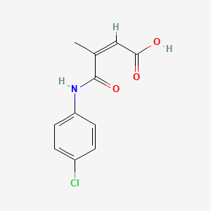 molecular formula C11H10ClNO3 B3407666 (Z)-4-((4-chlorophenyl)amino)-3-methyl-4-oxobut-2-enoic acid CAS No. 80818-10-6