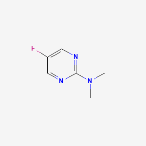 molecular formula C6H8FN3 B3407668 Pyrimidine, 5-fluoro-2-dimethylamino- CAS No. 81568-10-7