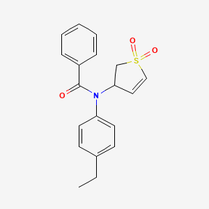 molecular formula C19H19NO3S B3407676 N-(1,1-dioxido-2,3-dihydrothiophen-3-yl)-N-(4-ethylphenyl)benzamide CAS No. 831233-41-1